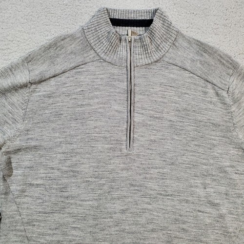 Smartwool Sweater Mens XL Gray Merino Wool Half Zip Pullover Lightweight Outdoor - Picture 2 of 20