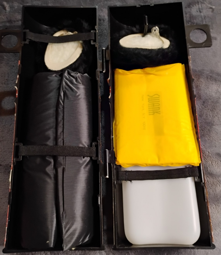 VTG 1987 Swank Football Fan Survival Kit W/Poncho Ear Muffs Mat Flask & Thermos - Picture 2 of 10