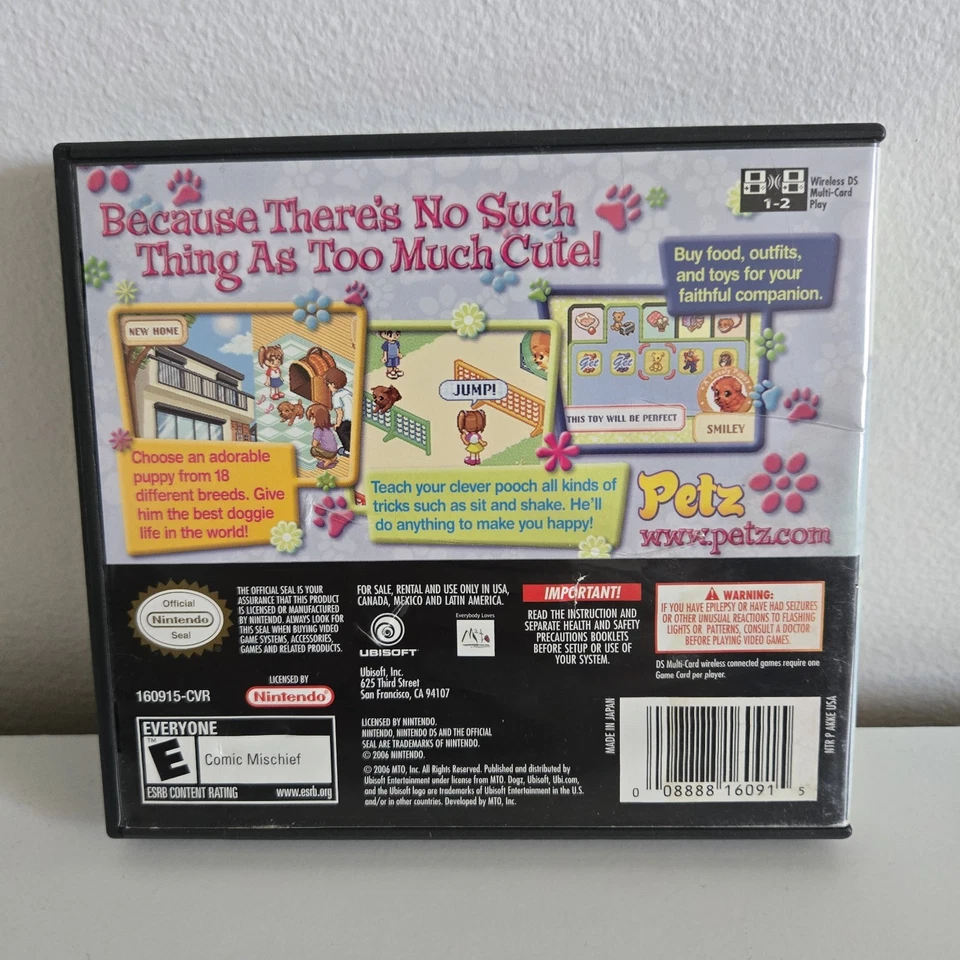 Dogz Video Game for Nintendo DS Complete with Manual CIB Dogs - Image 2 of 4