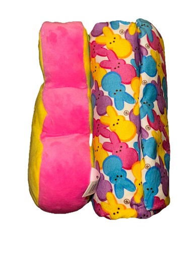 Peeps Bunny Hase 9 Zoll Plüsch & Decke 50 x 60 mehrfarbig Set Ostern Neu ohne Etikett - Bild 2 von 10