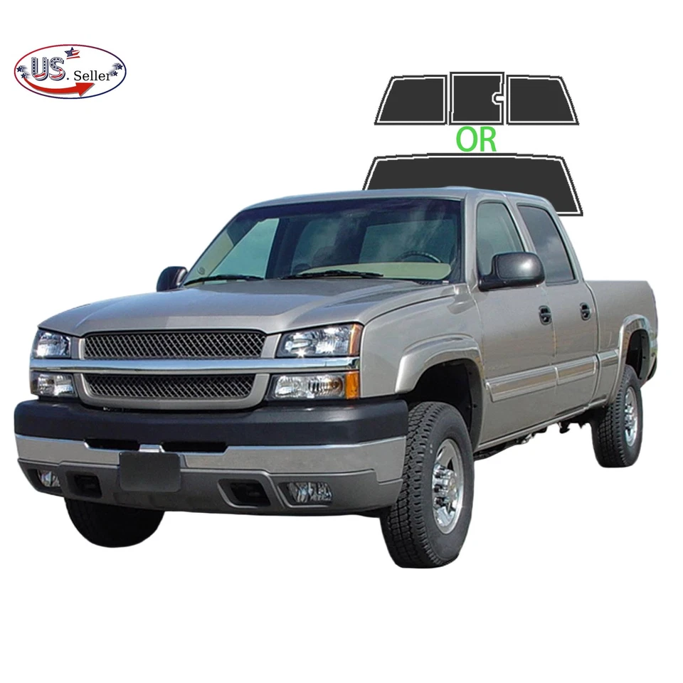 Kit de película de tinte de ventana de 2 capas precortada para Chevy Silverado 2500 2001-2006 doble cabina Foto 4 de 4