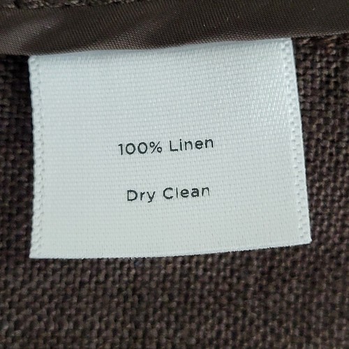Talbots Pure Irish Linen Open Cardigan Jacket Plus Size 1X Preppy Pockets Brown - Picture 12 of 13
