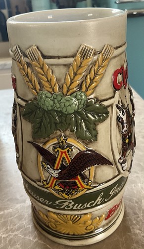 BUDWEISER STEINS 1983 CLYDESDALE Brazil Promo & 1980 Promo 1984 LA Olympics - Picture 4 of 14