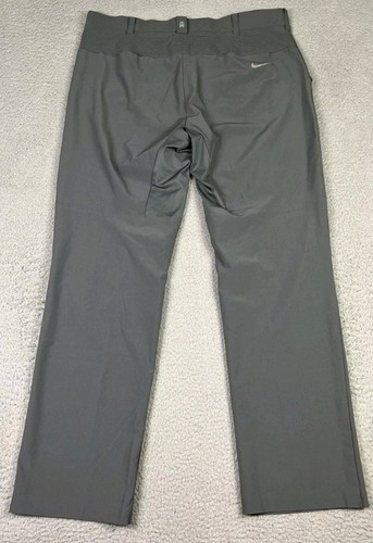 Nike Tiger Woods Adaptive Fit Pants Gray 35x32 Gray Performance Golf Activewear - Picture 4 of 9