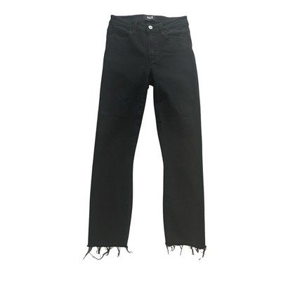 Paige Women's Size 23 High Rise Muse Black Jeans Raw Hem Skinny Capsule