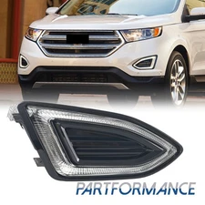 Right LED Front Bumper Clear Fog Light Fit Ford Edge 2015-2018 Driving Lamp DRL