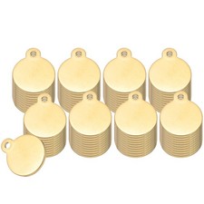 20 Pcs 3/8 Inch Round Metal Stamping Blanks, Gold Tone Blank Tags