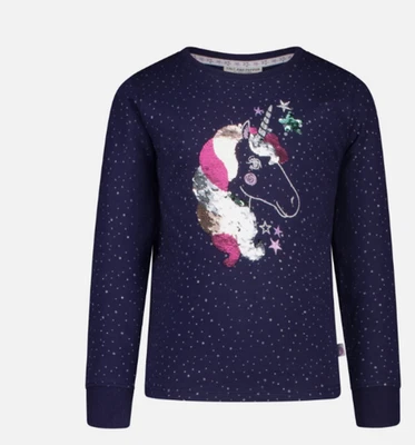 55520118400 Salt & Pepper Mädchen Sweatshirt Einhorn Pailletten NEU Gr. 92 - 134