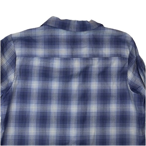 Vintage Pendleton Women's Large Plaid Flannel 100% Wool Shirt USA Zephyr Blue - Picture 11 of 17