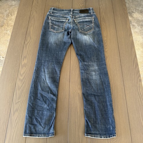 BKE Buckle Jake Straight Leg Jeans Mens 29x32 Dark Blue Premium Stretch Denim - Picture 11 of 12
