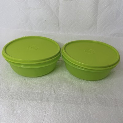 Tupperware Modular Bowls Set of 2 with Seals Lime Green 2.5 Cups 20 Ounces 600ml