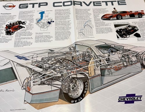 1984 GTP Corvette Chevrolet Technology Brochure 11x 8-1/2 Quad Fold Original GM - Picture 5 of 5
