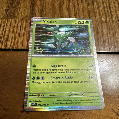 Virizion 010/086 Pokemon White Flare Holo Rare *SMUDGE MISPRINT/ERROR* - Bild 5 von 7