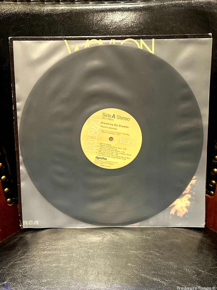 Waylon Jennings - Dreaming My Dreams Vinyl LP [1975] APL1-1062 - Image 3 of 3