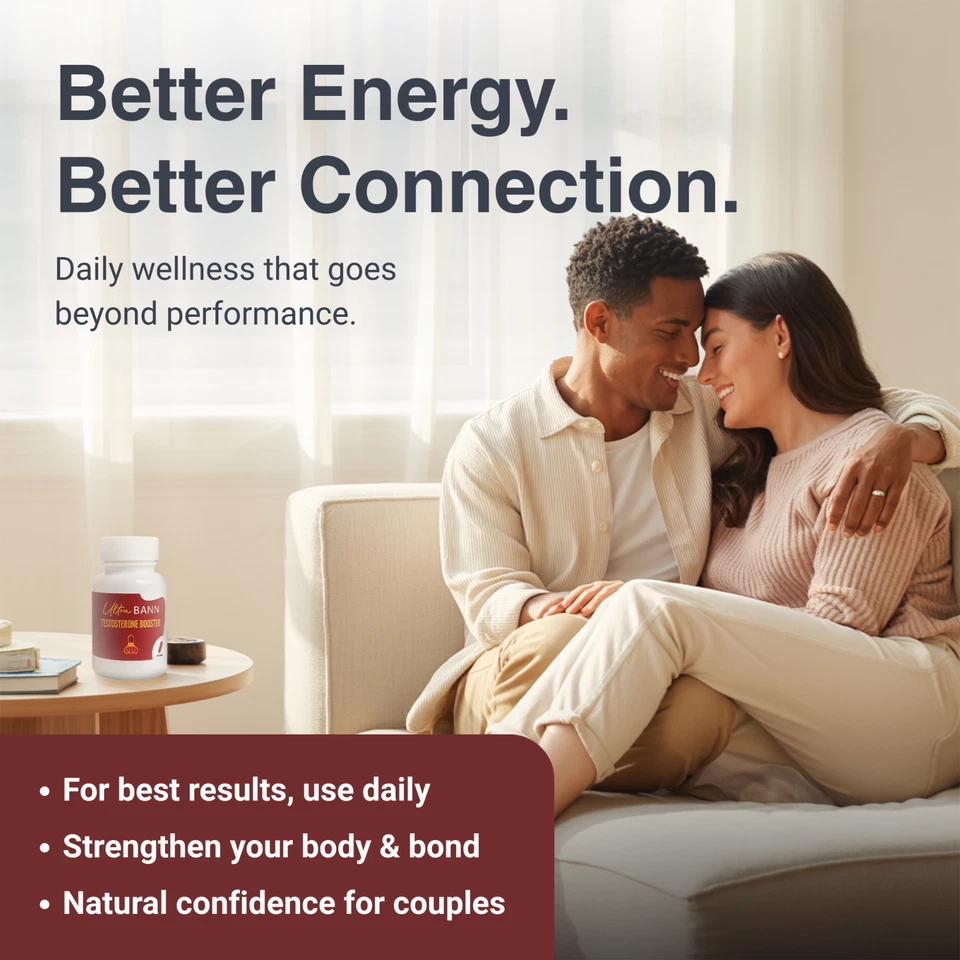 Ultra Bann Vitality Booster para hombres - 15 cápsulas | Soporte natural de testosterona Foto 3 de 4