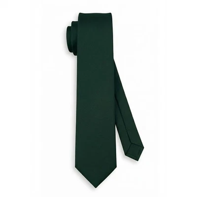 TigerTie Designer Krawatte in dunkelgrün einfarbig Uni - Tie Schlips - Bild 1 von 4
