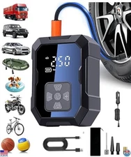 Portable Tire Inflator Air Compressor 150PSI for Car, Bike, Sports Balls