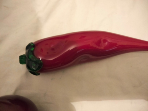 3 Vintage Murano Style Blown Glass Vegetables - Picture 4 of 5