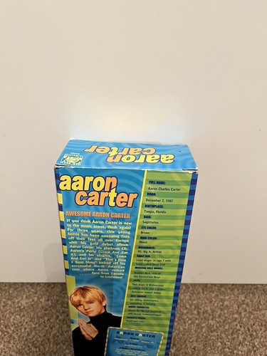 Aaron Carter 2001 blaues Shirt Puppe Play Along neu im Karton mit Signatur selten - Bild 7 von 10