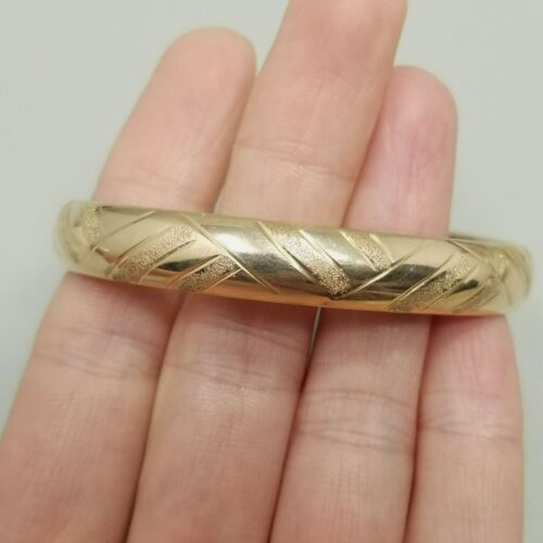 Bracciale oro giallo 10 kt rotto 5,7 grammi rottami senza chiusura COSÌ COM'È - Foto 2 di 11