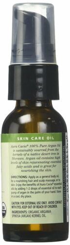 Aura Cacia Rejuvenating Argan Oil Skin Care with Essential Oil 1 fl oz Pack of 2 - Picture 3 of 5