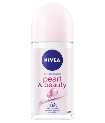 NIVEA Deo Pearl & Beauty Roll On – 4er Pack, Mit Perlenextrakt & Avocadoöl, Für Zarte Achseln