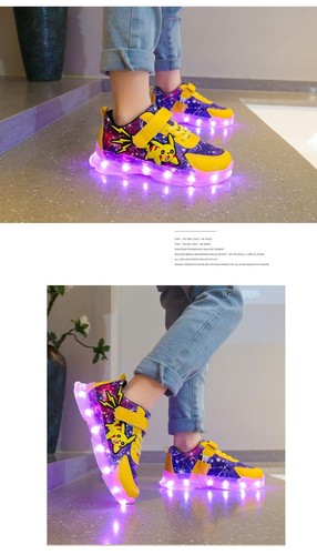 Zapatos Pokemon LED Zapatillas Pikachu Luces Talla de La 25 La 35 Disponibles - Imagen 6 de 12