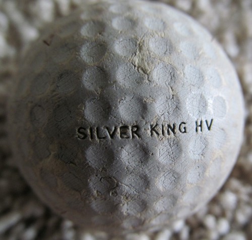 VINTAGE DIMPLE GOLF BALL-THE SILVER KING HV WITH MULTI-MARKING - Picture 2 of 6