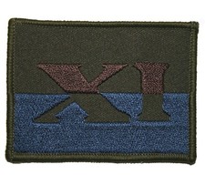 TRF 11 Signal Brigade Cloth Badge Machine Embroidered Patch, Military Badge