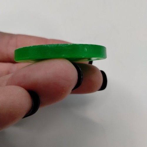 Vtg Prismatic Planet Earth Green Pog Slammer Plastic - Picture 9 of 9