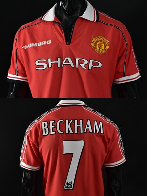 トップス UNBRO Beckham Manchester United uniform Manchester United 1996 Sharp Umbro David Beckham 7 Vintage