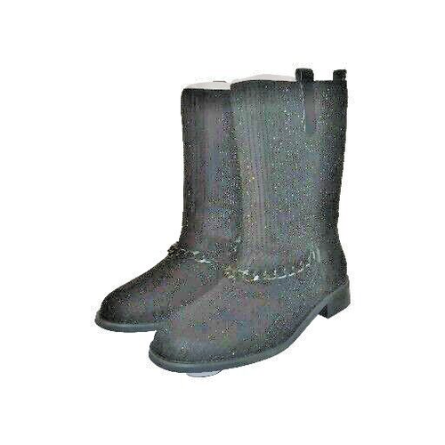 MIDNIGHT VELVET womens Bling Chain boots shoe size 9.5 M black rhinestones NEW - Picture 1 of 6