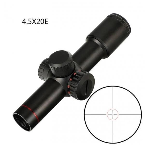 Lunette de tir 4.5x20E réticule lumineux rouge vert et colliers 11mm 22mm