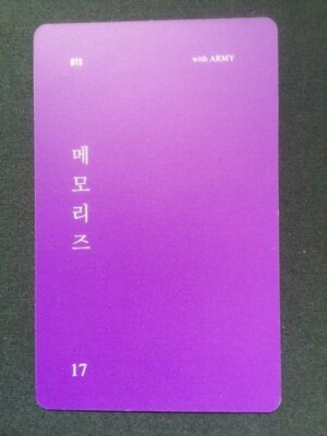 BTS JIN MEMORIES OF 2017 Official ONLY Photo Card With