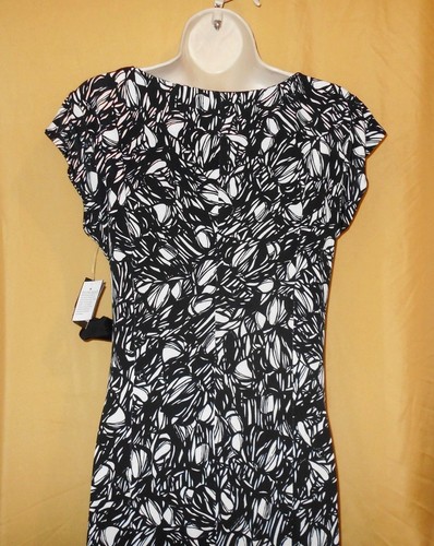 Just Taylor Damen schwarz weiß Stretch Kirche Karriere Kleid Krawatte Top 10 $ 128 - Bild 4 von 4