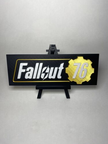Fallout 76 game logo plaque/ sign 3D print - Picture 1 of 2