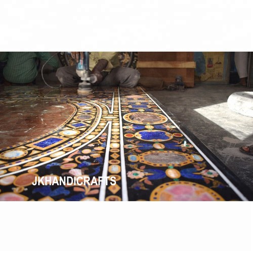 9' X 4' Marble Large Dining Table Top Semi Precious Stone Hallway Decorative - Picture 3 of 4