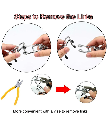 Dog Training Prong Collar Chrome Metal Steel Adjustable Pinch Choke Chain Collar - Picture 18 of 20