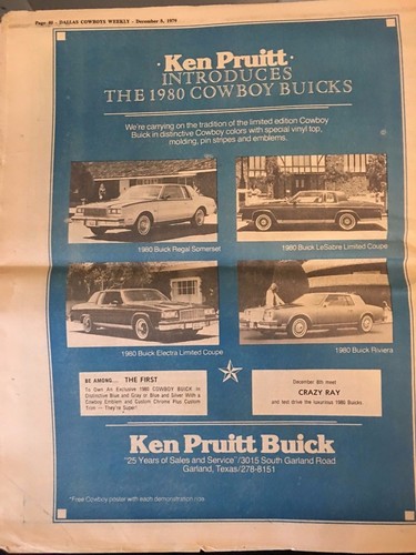 ".NFL Dallas Cowboys Official Weekly Magazine December 8,1979; Vol. 5, Nr. 26 - Bild 4 von 4