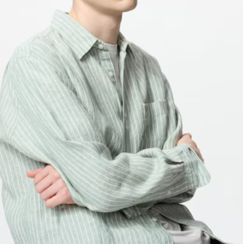 UNIQLO Premium Linen Shirt 12 solid 3 striped XS~4XL MEN 2025 New Japan - Picture 17 of 34