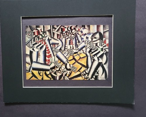 Impresión litográfica offset mate Fernand Leger "The Card Players" 1991 - Imagen 2 de 2