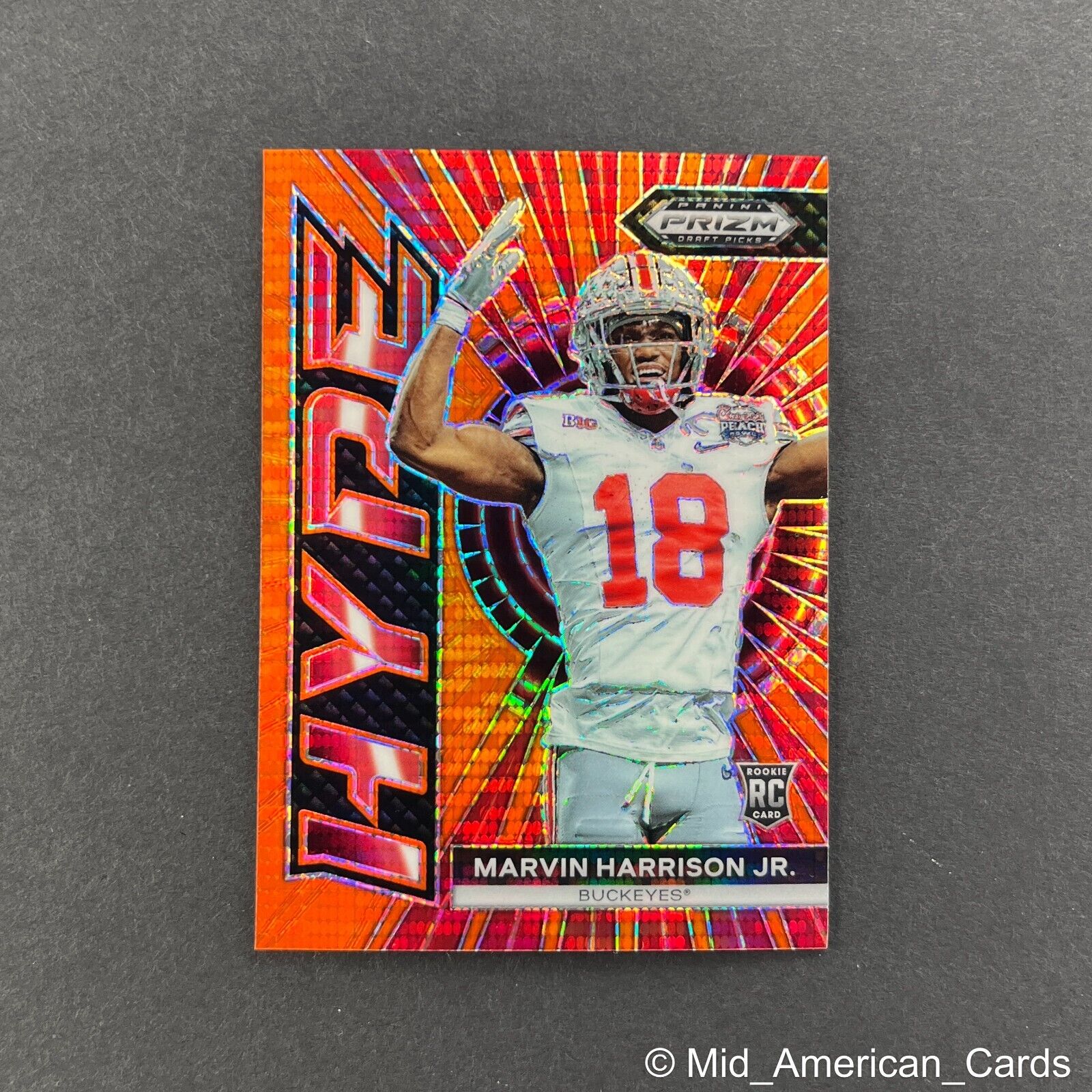 2024 Prizm Draft Picks #HP-MHJ Marvin Harrison Jr Rooke Hype Orange Pulsar /49
