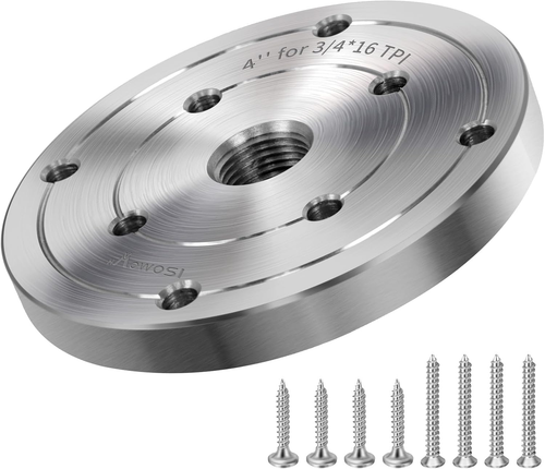 4" Steel Wood Lathe Faceplate,Faceplate for Wood Lathe,Lathe Face Plate Fit for - Picture 11 of 12