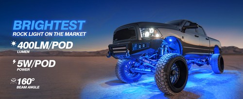 MICTUNING C3 RGBW LED Rock Lights - 16 Pods Waterproof Underbody Underglow Light - Picture 17 of 24