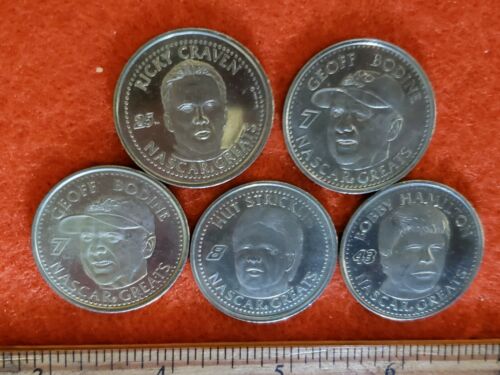 Got-um NASCAR GREATS Coin lot - Bodine Stricklin Craven Hamilton