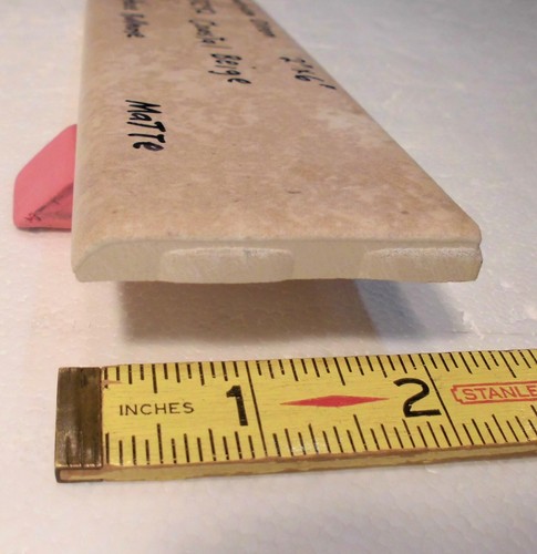 1pc. #PZ92 Coastal Beige: Ceramic Bullnose Tile 2” X 6” matte by American Olean - Picture 6 of 13