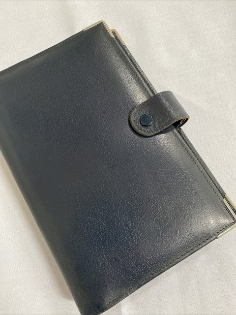 ORGANISER-PLUSFILE BLUE SOFT LEATHER~PERSONAL FILOFAX SIZE RINGS ORGANISER-PLUSFILE BLUE SOFT LEATHER~PERSONAL FILOFAX SIZE RINGS