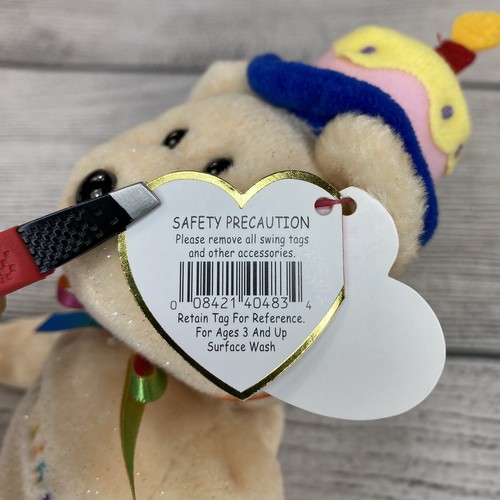 Beanie Babies TY Happy Birthday Celebration Trio kleiner Teddybär Stofftier - Bild 20 von 24