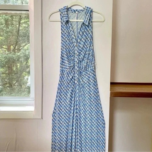 Nuevo Mono Free People Shayla Halter Una Pieza Pierna Ancha Abotonada XS - Imagen 4 de 12