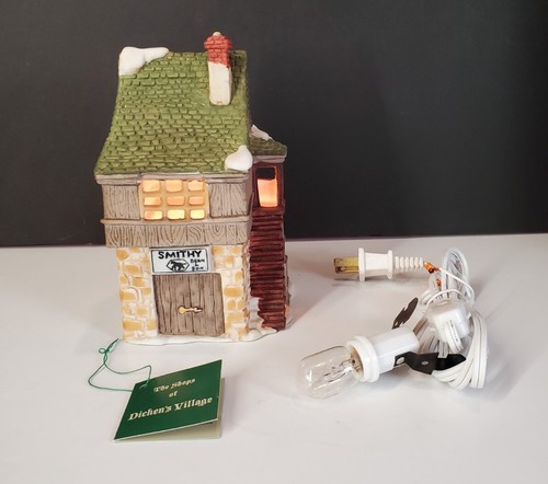 Vintage Department 56 "Shops of Dicken's Village" Smithy Bean & Son "1984" w/Box - Picture 1 of 8